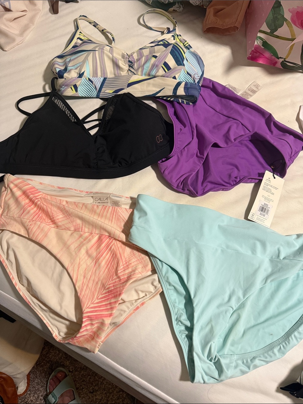 Calia Swim s top m bottoms